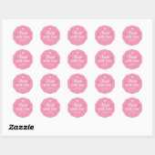 Stickers Classic Rond Fabriqués Avec Amour (Feuille)
