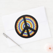 Stickers Classic rond Signal de Paix (Enveloppe)
