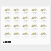 Stickers Classic ronds Green Olive Branch (Feuille)