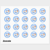Stickers Classic Round de baseball à domicile (Feuille)