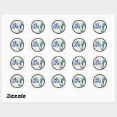Stickers Classic Round Sail & Savor (Feuille)