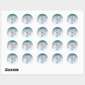 Stickers Classic Snowman de Noël d'hiver (Feuille)