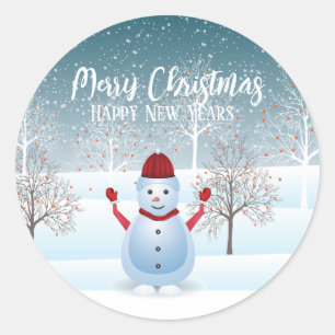 Stickers Classic Snowman de Noël d'hiver