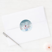 Stickers Classic Snowman de Noël d'hiver (Enveloppe)