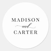 Stickers Classique Elégant Script Wedding Favor (Devant)