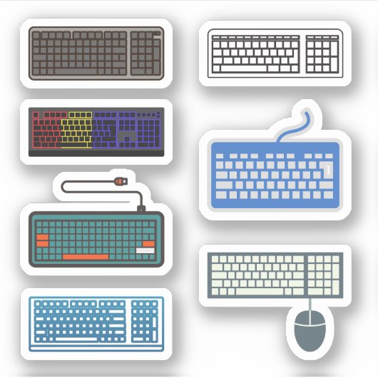 Stickers Clavier Ordinateur (Devant)
