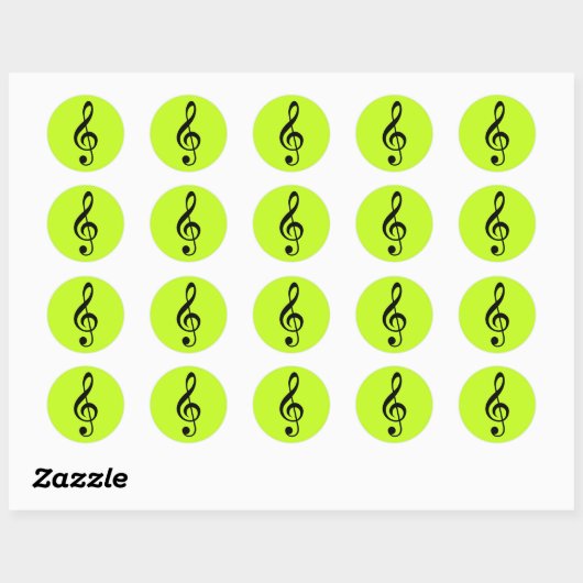 Stickers Clé rond Lime Trek Clef (Feuille)