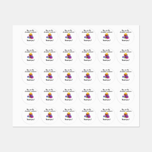 Stickers clients Merci (multiple) (Feuille)
