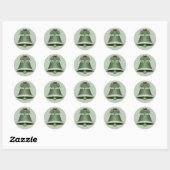 Stickers Cloches de Noël Très Joyeux Vert (Feuille)