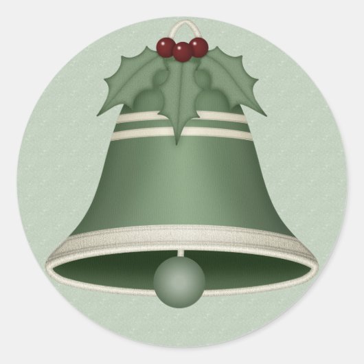Stickers Cloches de Noël Très Joyeux Vert (Devant)