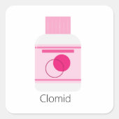 Stickers Clomid/Drogue pour IVF/IUI (Devant)
