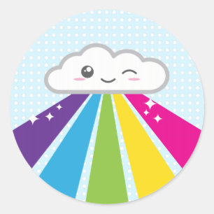 Stickers Cloud Kawaii et Arc-en-ciel