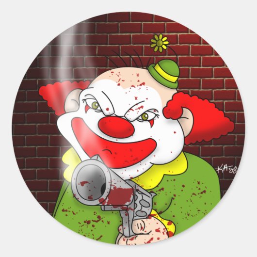 Stickers Clown tueur (Devant)