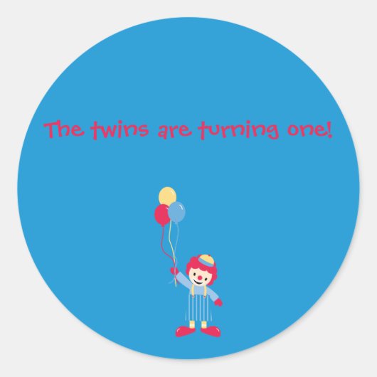 stickers clowns, les jumeaux en tournent un ! (Devant)