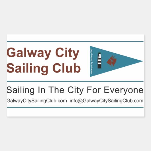 Stickers Club de voile de Galway City (Devant)
