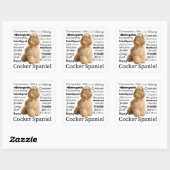 Stickers Cocker Spaniel Traits (Feuille)