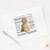 Stickers Cocker Spaniel Traits (Enveloppe)