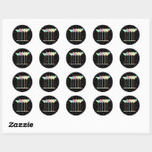 Stickers Cocktail, Martini et Confetti en noir (Feuille)