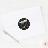 Stickers Cocktail, Martini et Confetti en noir (Enveloppe)