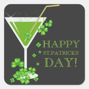 Stickers cocktail Shamrock de l'équipe de boisson 