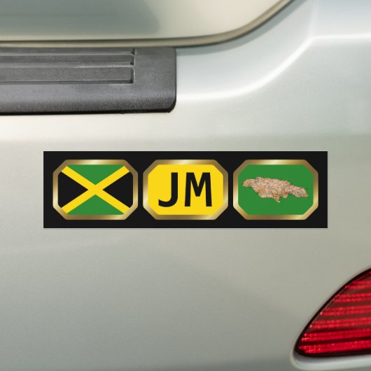 Stickers Code Carte du drapeau de Jamaïque (En voiture)