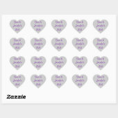 Stickers Coeur 25e anniversaire Mariage d'argent 2 (Feuille)
