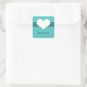 Stickers Coeur Aqua Moderne (Sac)