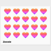Stickers Coeur arc-en-ciel (Feuille)