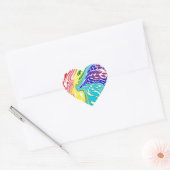 Stickers Coeur arc-en-ciel (Enveloppe)