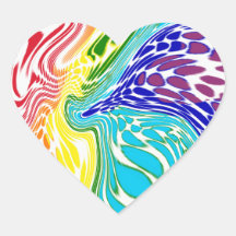 Stickers Coeur arc-en-ciel