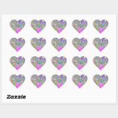 Stickers Coeur Arc-en-ciel (Feuille)