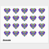 Stickers Coeur arc-en-ciel (Feuille)