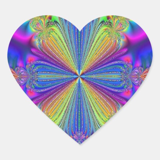 Stickers Coeur arc-en-ciel (Devant)