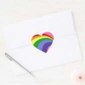 Stickers Coeur Arc-en-ciel rétro (Enveloppe)