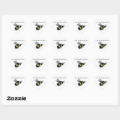 Stickers Coeur Art Décal Bee Custom Insect (Feuille)