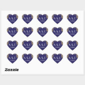 Stickers Coeur Art Déco Gatsby Étiquette années 19 (Feuille)