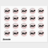 Stickers Coeur Basset Hound (Feuille)