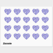 Stickers Coeur BFF Bleu (Feuille)