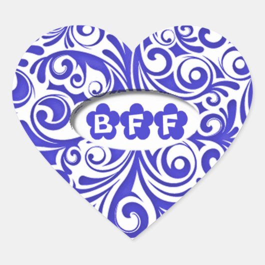 Stickers Coeur BFF Bleu (Devant)