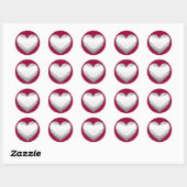 Stickers Coeur Blanc (Feuille)