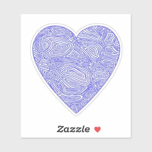 Stickers Coeur Bleu (Feuille)