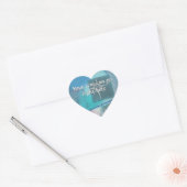 Stickers Coeur bleu et argent (Enveloppe)