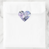 Stickers Coeur bleu violet Hydrangea (Sac)