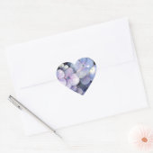 Stickers Coeur bleu violet Hydrangea (Enveloppe)