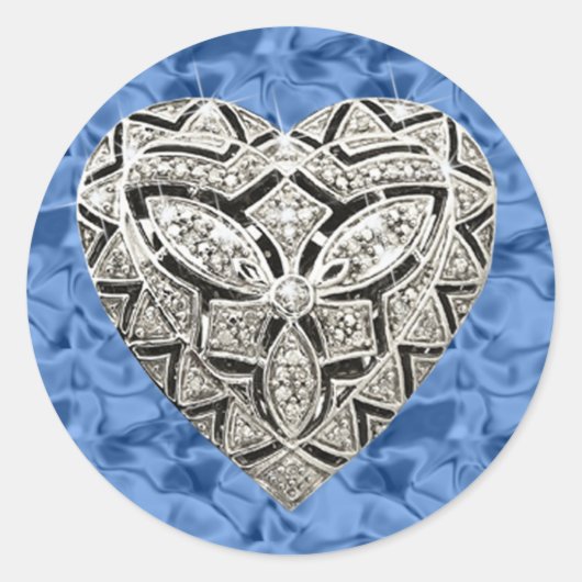 Stickers Coeur Blue Elegant Designer (Devant)