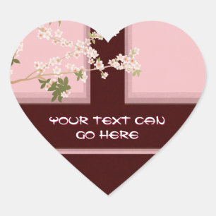 Stickers Coeur Cerise Blossom