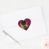Stickers Coeur Chat Halloween (Enveloppe)