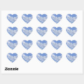Stickers Coeur Ciel Bleu (Feuille)