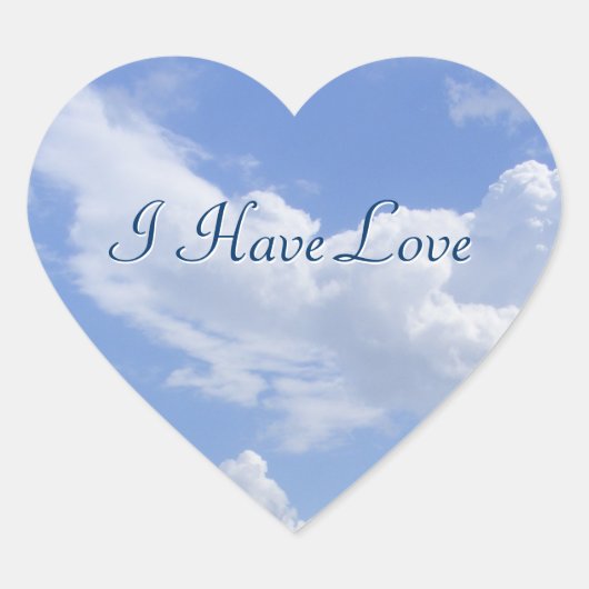 Stickers Coeur Ciel Bleu (Devant)
