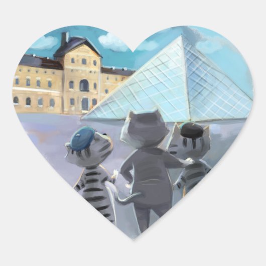Stickers Coeur classique du Louvre (Devant)